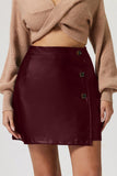 Button-Detail Mini Skirt