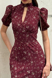 Elegant Puff Sleeve Maxi Dress