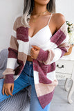Striped Open-Front Cardigan