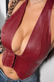 Trendy Halter Zip-Up Tank Top