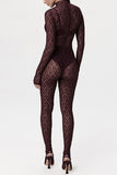 Elegant Lace Long-Sleeve Jumpsuit