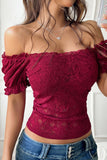 Off-Shoulder Lace Blouse