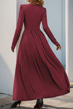 Elegant V-Neck Casual Maxi Dress