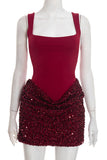 Sequin-Trimmed Night Out Dress