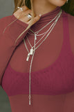 Sheer Mesh Long Sleeve Top