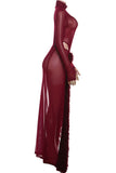Elegant Skirt Set with Sheer Overlay