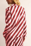 Striped Button-Up Pants Set