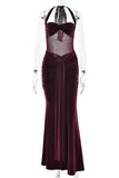 Halter Neck Evening Gown