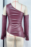 Asymmetric Sleeve Tank Top