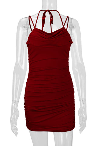 Strappy Ruched Casual Dress