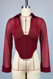 Elegant Sheer Long Sleeve Top