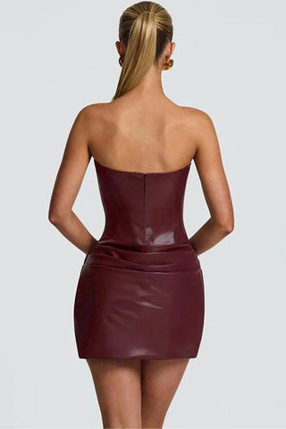 Strapless Ruched Mini Dress