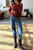 Floral Pattern Sweater
