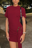 Draped Waist Casual Dress