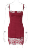 Lace Trim Cami Bodycon Dress