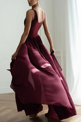 Elegant Evening Gown with Dramatic Slits