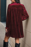 Elegant Long-Sleeve Casual Dress