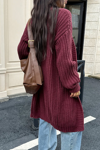 Open-Front Knit Cardigan