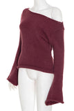 Off-Shoulder Knit Top