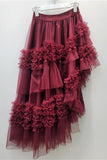 Layered Ruffle Midi Skirt