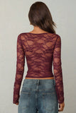 Long Sleeve Lace Blouse