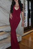 Elegant Draped Evening Gown