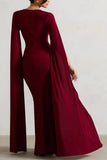 Elegant Cape Evening Dress