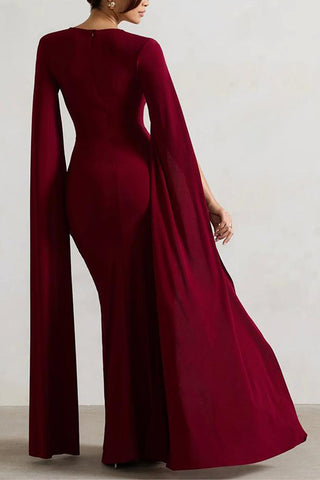 Elegant Cape Evening Dress