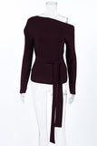 Off-Shoulder Long Sleeve Top