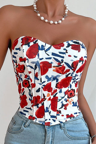 Floral Bustier Tank Top