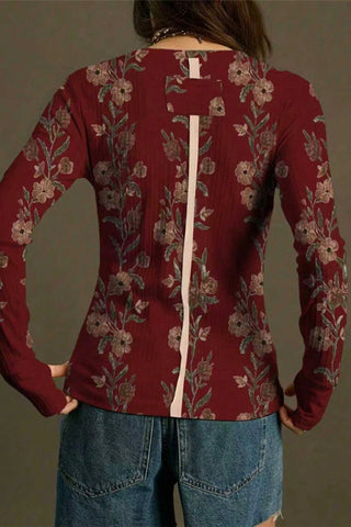 Floral Long-Sleeve T-Shirt