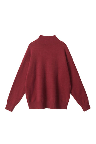V-Neck Patterned Detail Sweater