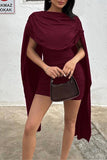 Draped Cape Casual Dress
