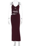 Sleek Cutout Evening Dress