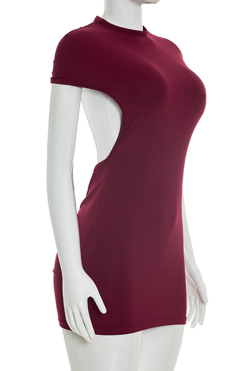 Sleek Short-Sleeve Casual Dress
