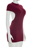 Sleek Short-Sleeve Casual Dress
