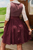 Patterned Bodice Casual Dress