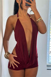 Halter Drape Shorts Set