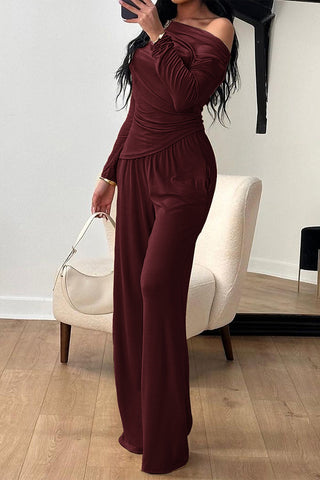 Elegant Long-Sleeve Pants Set