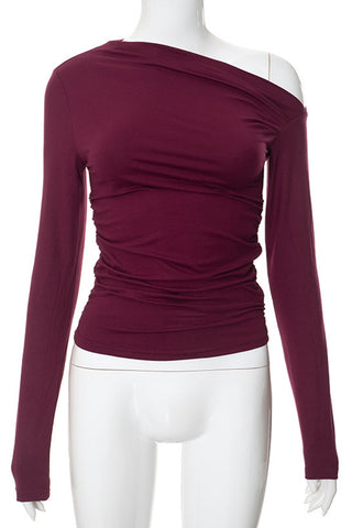 Asymmetric Long-Sleeve Top
