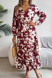 Floral Long-Sleeve Casual Dress