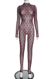 Elegant Lace Long-Sleeve Jumpsuit
