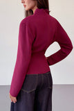 Wrap-Front Blouse with Long Sleeves