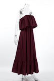 Strapless Ruffle Casual Dress