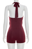 Draped Halter Romper