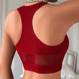 Sleeveless Fishnet Detail Tank Top