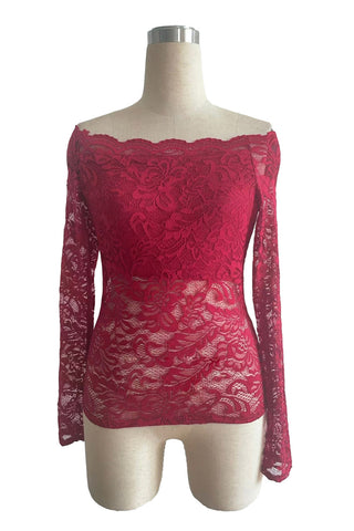 Off-Shoulder Lace Blouse