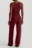 Ribbed Tank and Pants Set