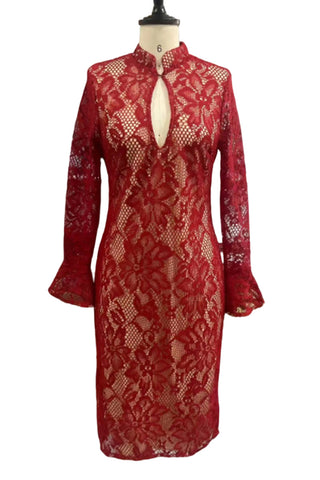 Elegant High-Neck Evening Dress