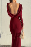 Elegant Long-Sleeve Evening Dress